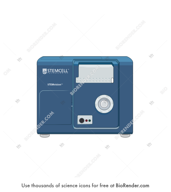STEMvision™ - Editable icon of STEMCELL technologies' STEMvision machine, an automated colony counting for hematopoietic colony-forming unit assay