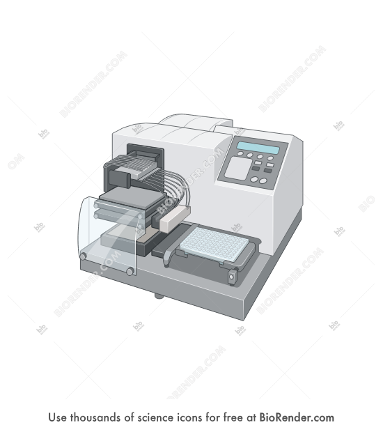 Plate washer (Biotek EL406) - Editable icon of A washer dispenser designed by Biotek