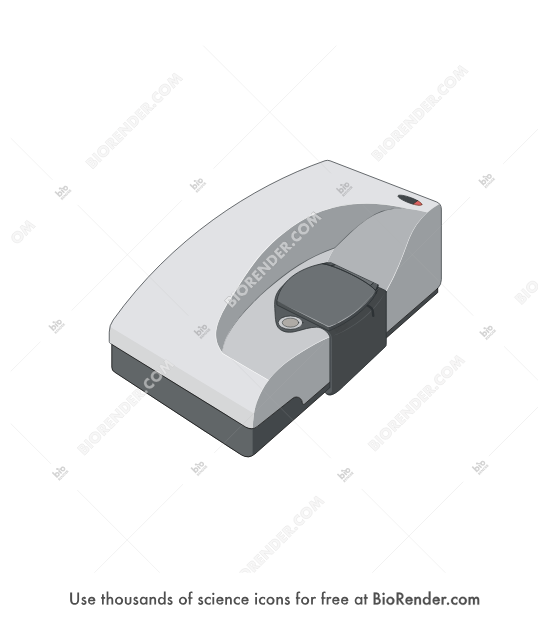Zetasizer nano zs - Editable icon of It is used for the measurement of protein size, electrophoretic mobility of proteins, zeta potential of colloids and nanoparticles, and optionally the measurement of protein mobility and microrheology of protein and polymer solutions.