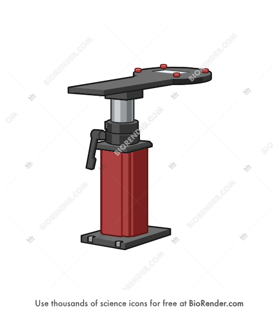 Slide stand - Editable icon of a slide stand for an electrophysiology set up in a 3/4 view 