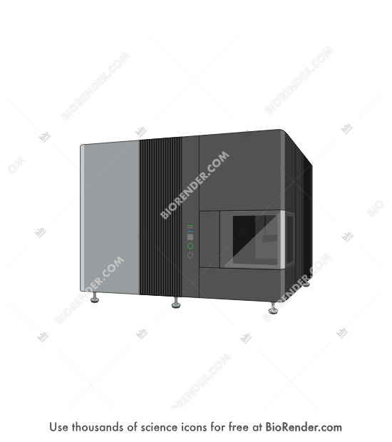 Spectral analyzer (Sony ID7000) - Editable icon of a Sony ID7000 spectral analyzer seen in a 3/4 view