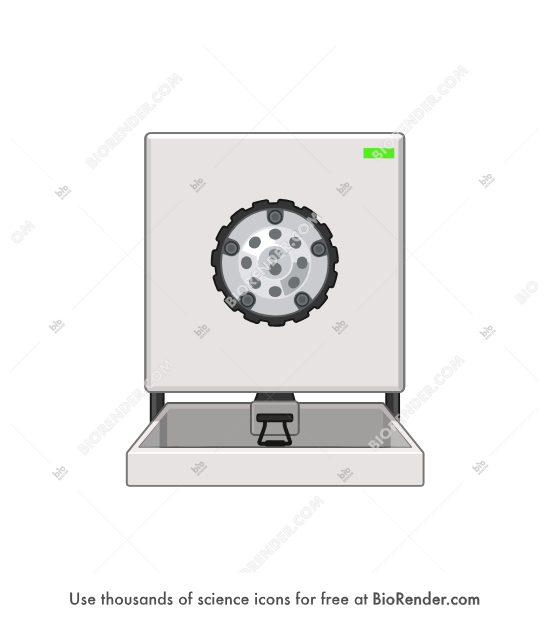 Valve drive (1290 Infinity II, anterior) - Editable icon of a 1290 Infinity II valve drive in an anterior view