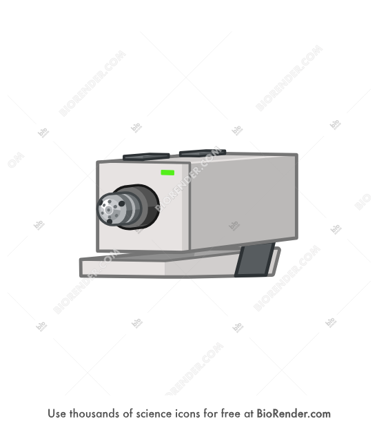 Valve drive (1290 Infinity II) - Editable icon of a 1290 Infinity II valve drive in a 3/4 view