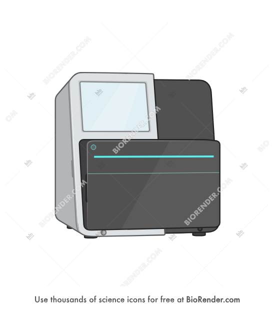 Sequencer (Illumina MiniSeq) - Editable icon of The MiniSeq System delivers the power and confidence of proven Illumina next-generation sequencing (NGS) technology in an accessible sequencing solution.