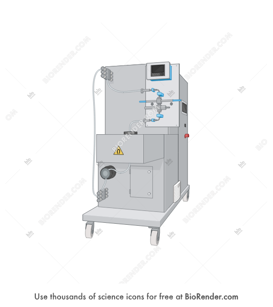 Rotor stator high-gradient magnetic separator - Editable icon of a Rotor stator high-gradient magnetic separator in 3/4 view