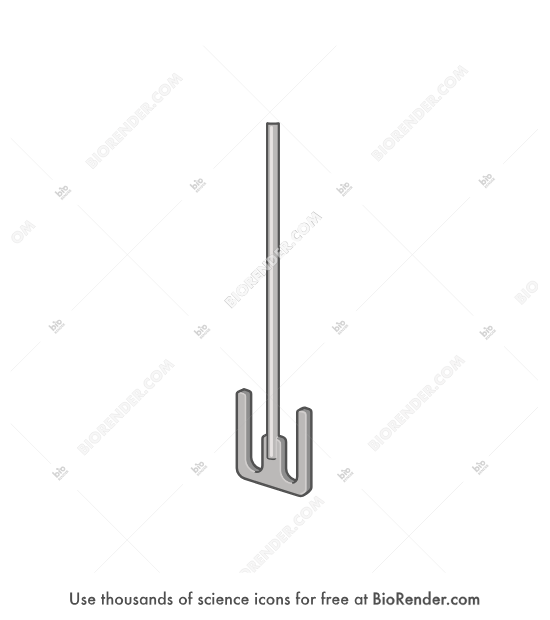 Stirring shaft (with anchor) - Editable icon of a stirring shaft with an anchor