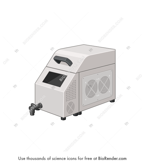 Tissue clearing and immunolabeling device (SmartBatch+) - Editable icon of a SmartBatch+ Tissue clearing and immunolabeling device in 3/4 view
