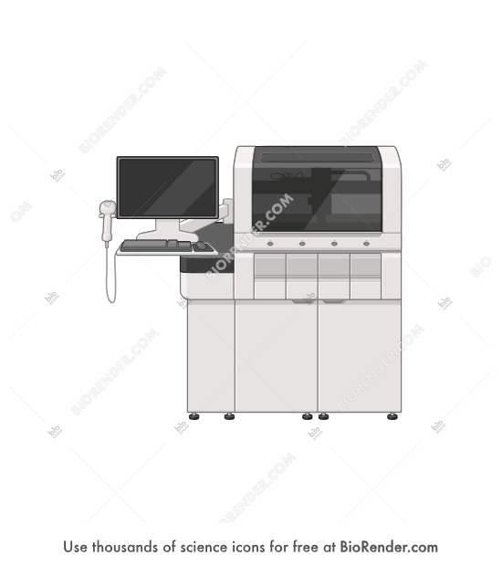 Sample handler (Atellica) - Editable icon of an Atellica sample handler in front view