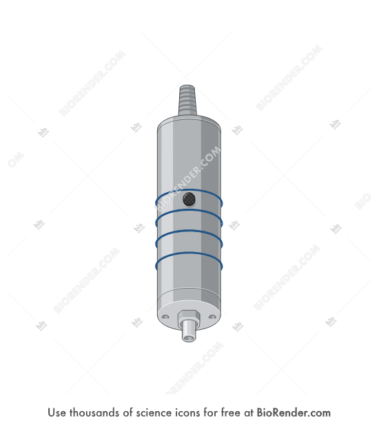 Ultrasonication device (UP200st) - Editable icon of an UP200st ultrasonication device in a frontal view 