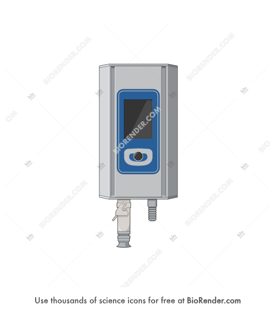 Ultrasonication processor (UP200st) - Editable icon of an UP200st ultrasonication processor in a frontal view 