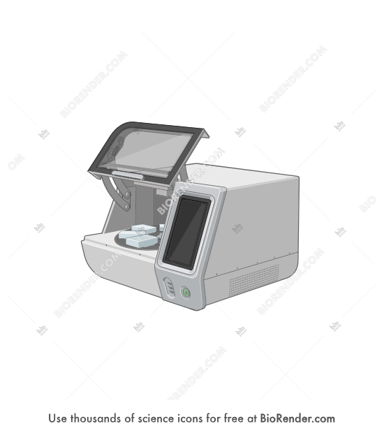 Purification system (KingFisher Apex) - Editable icon of a KingFisher Apex purification system with its window open in a 34 view