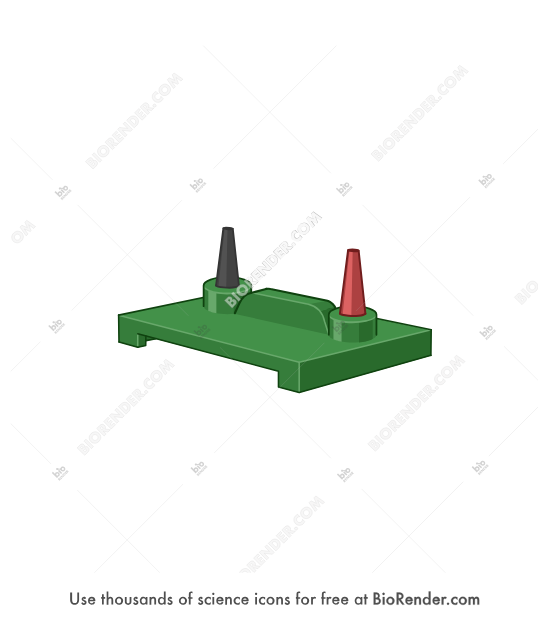 Western blotting equipment (lid, 3/4 view) - Editable icon of a lid for a western blot in a 3/4 view