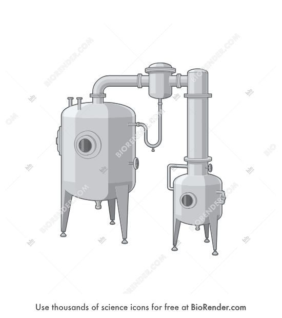 Vacuum concentrator - Editable icon of a generic vacuum concentrator in 3/4 view