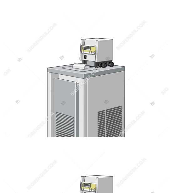 Thermostatic cooling system (Proline RP 845) - Editable icon of a Proline RP 845 thermostatic cooling system in a 3/4 view