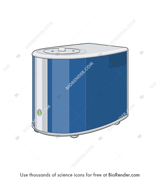 NMR spectrometer (Spinsolve) - Editable icon of a Spinsolve NMR spectrometer in a 3/4 view