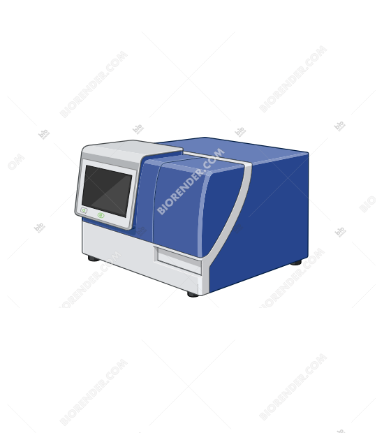 Microplate reader (Spectramax ID3) - Editable icon of a spectramax ID3 microplate reader in a 3/4 view
