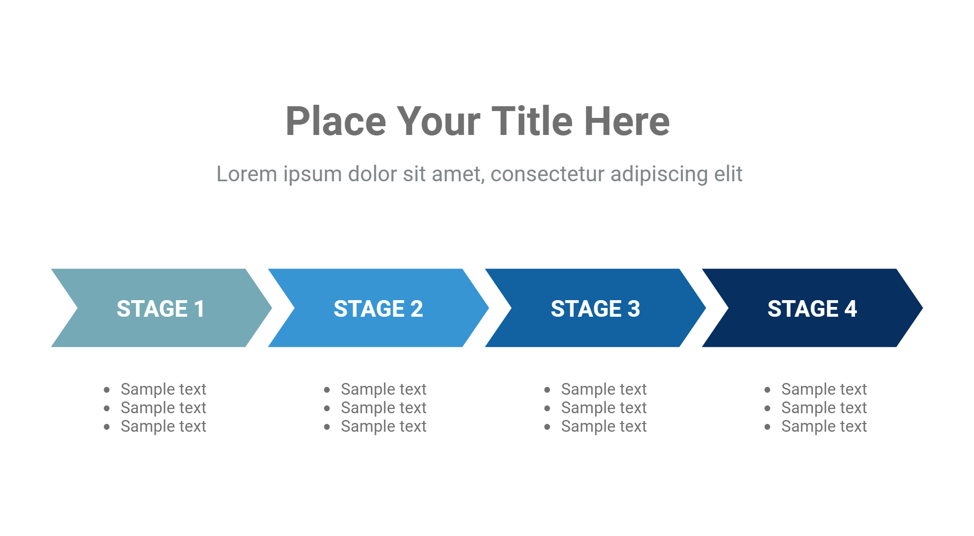 An editable high resolution scientific image depicting Timeline (4 Segments, Horizontal)