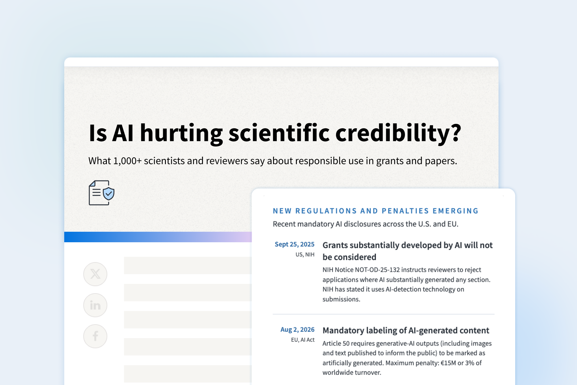 Resource titled AI in Science Trust Report on AI's impact on research integrity, reproducibility, and public trust.