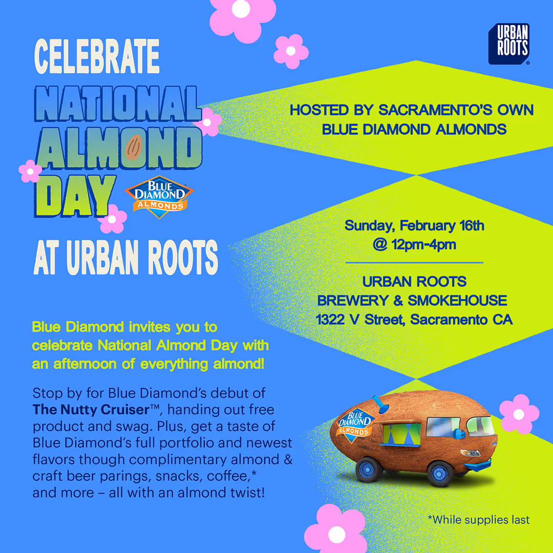 Digital invitation for National Almond Day event