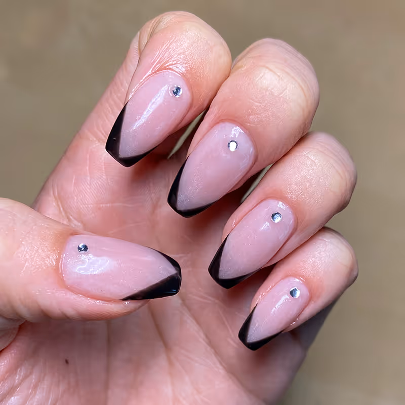 Hands with nails done