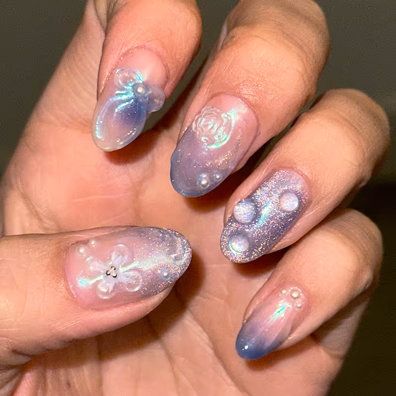 Hands with nails done