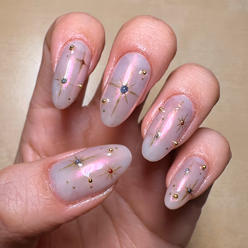 Hands with nails done