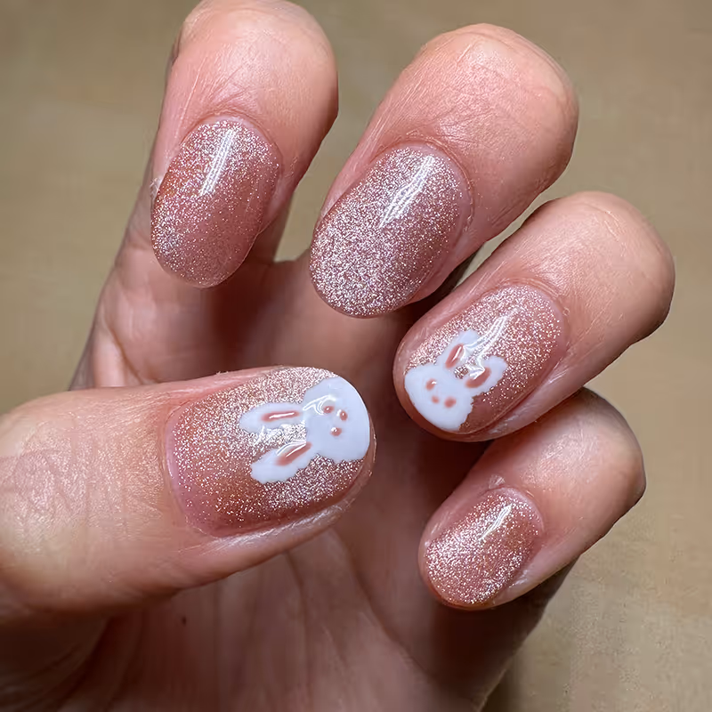 Hands with nails done