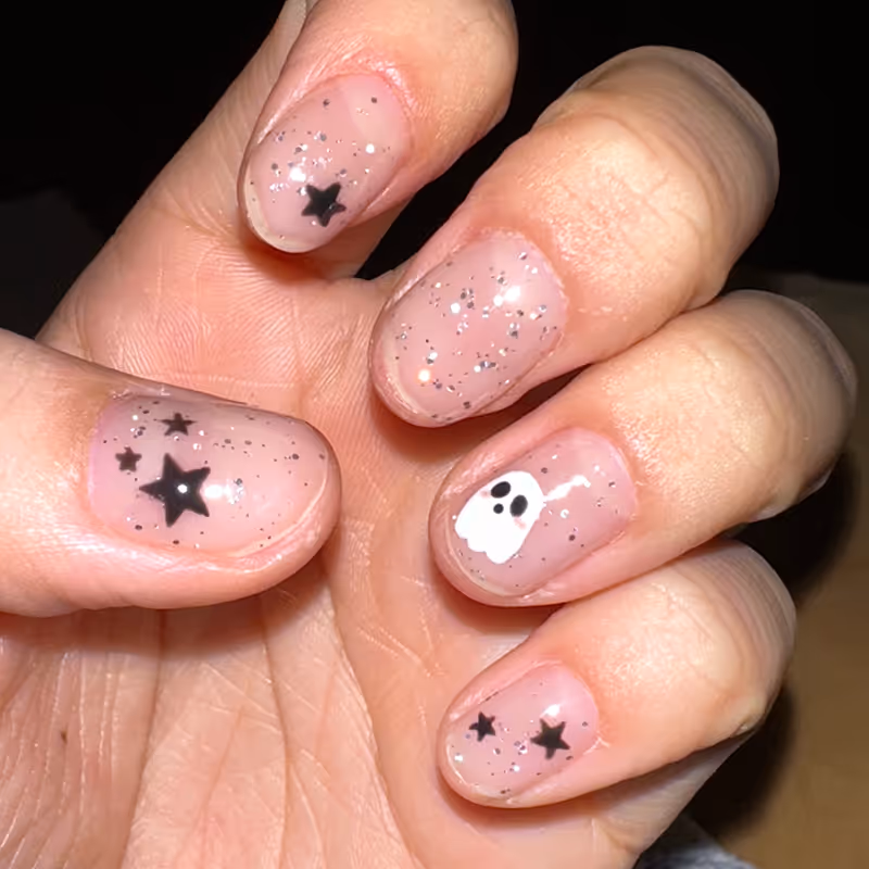 Hands with nails done