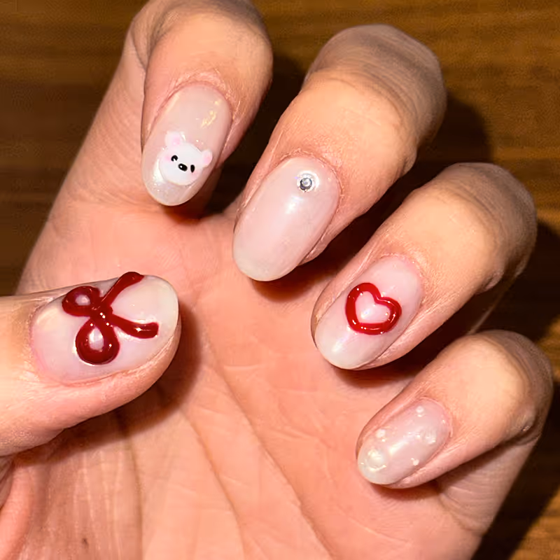 Hands with nails done