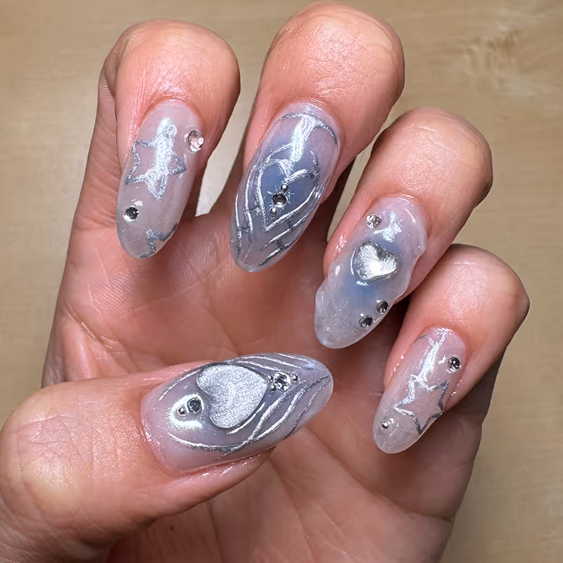 Hands with nails done