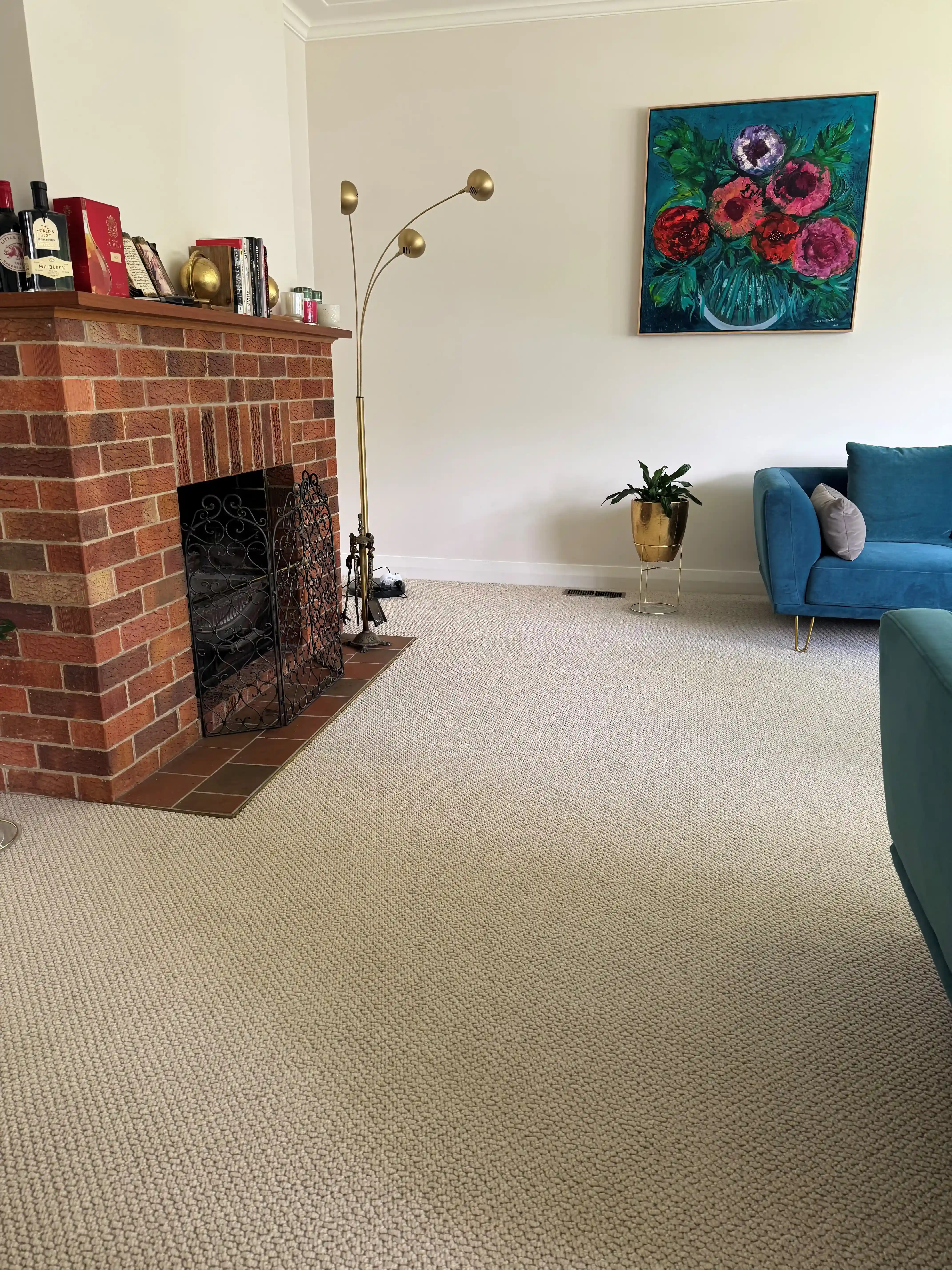 Carpet and vinyl planks