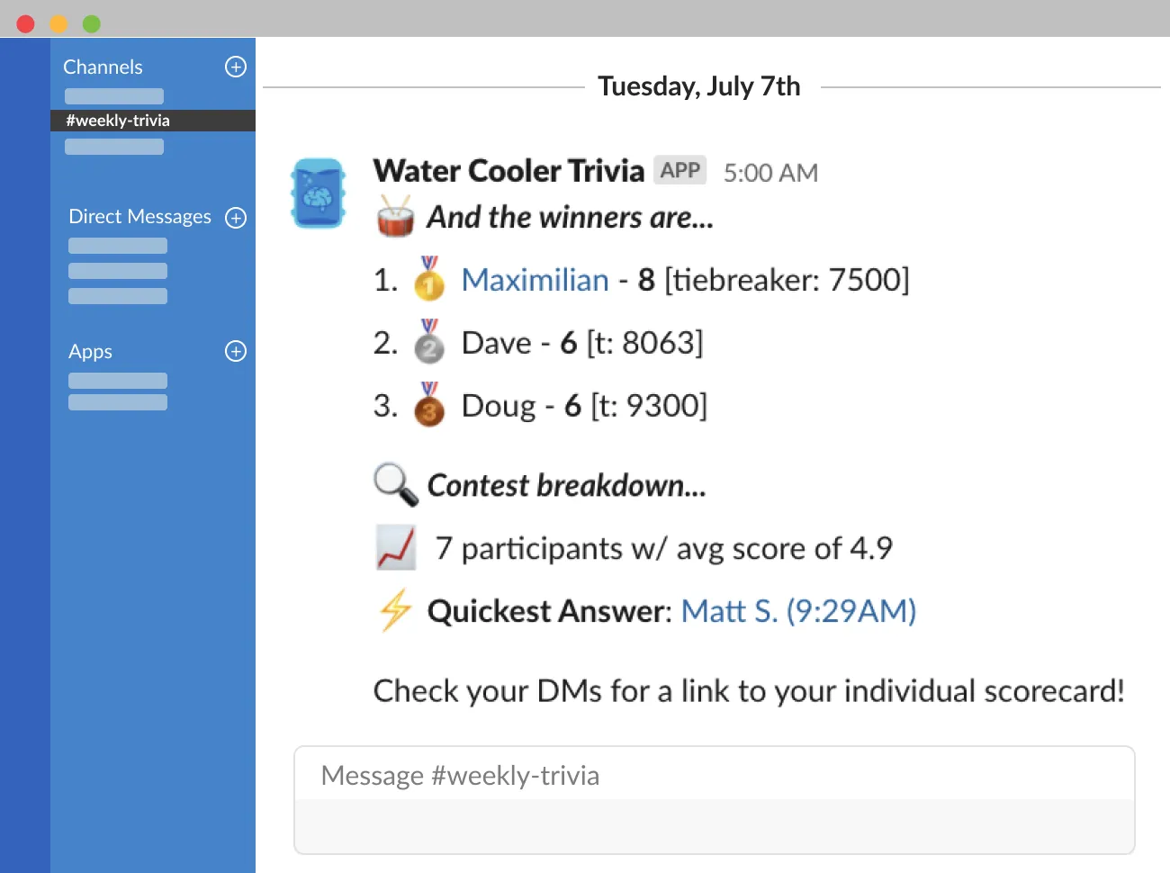 slack screenshot
