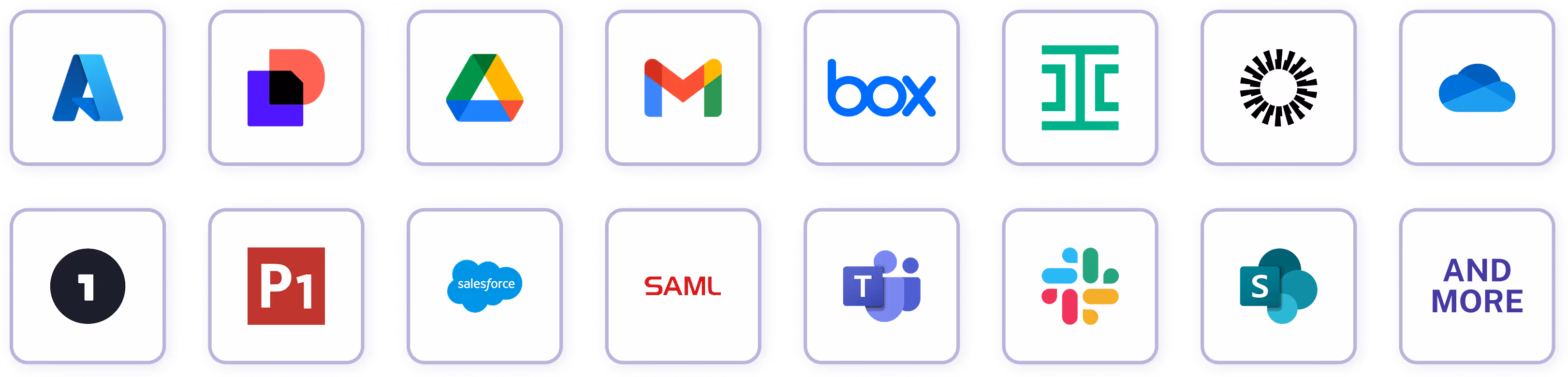 Icons of different tools that Streamline integrate with out of the box