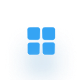 Icon showing four rounded squares arranged in a 2x2 grid on a blue textured circular background.
