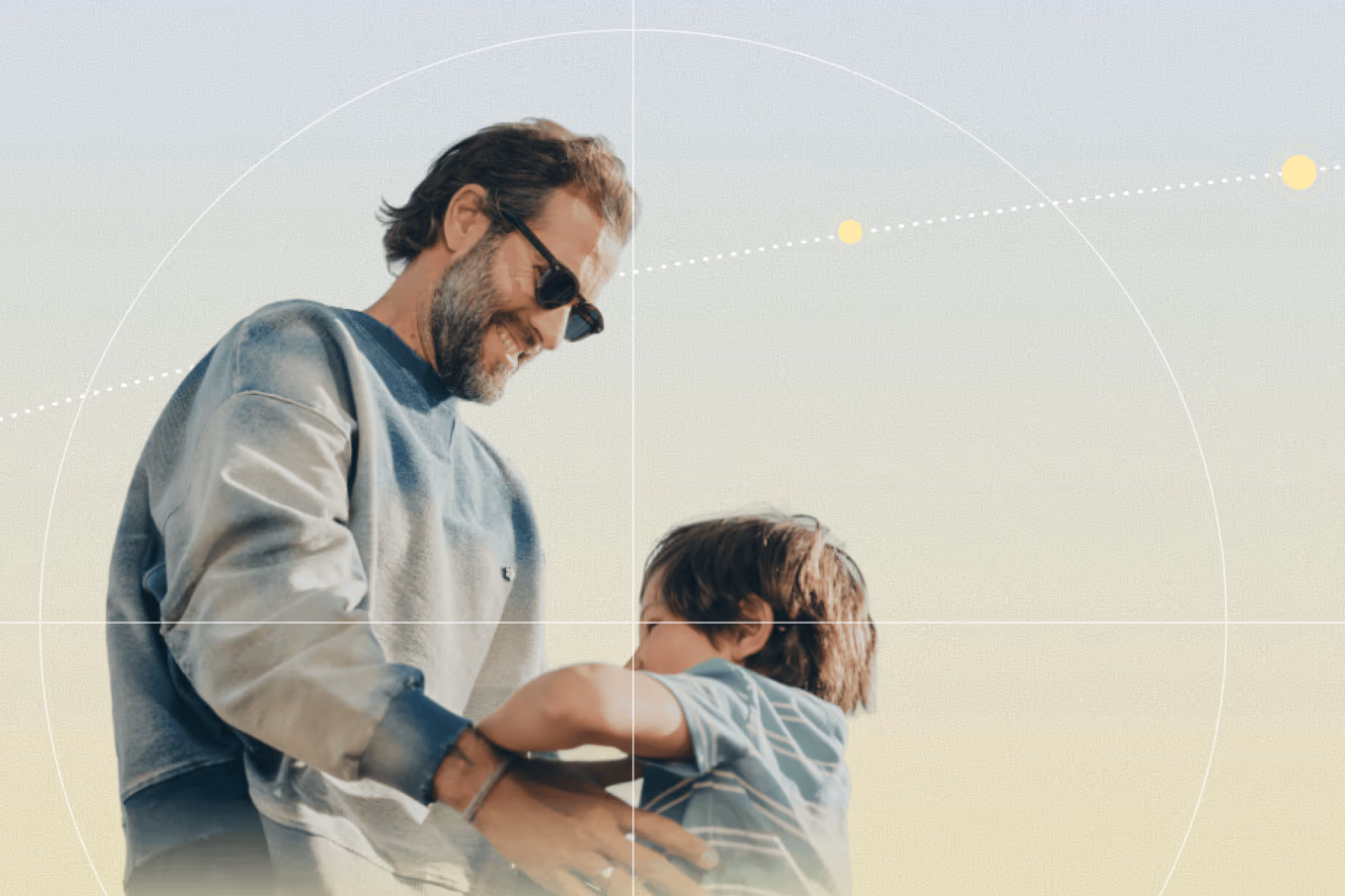 A man with a child