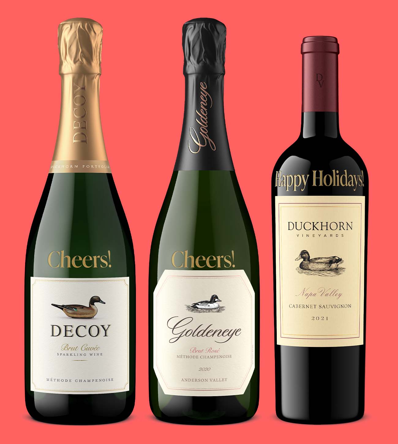 limited edition wine bottles with engraved Christmas/holiday messages that make it perfect to gift away!