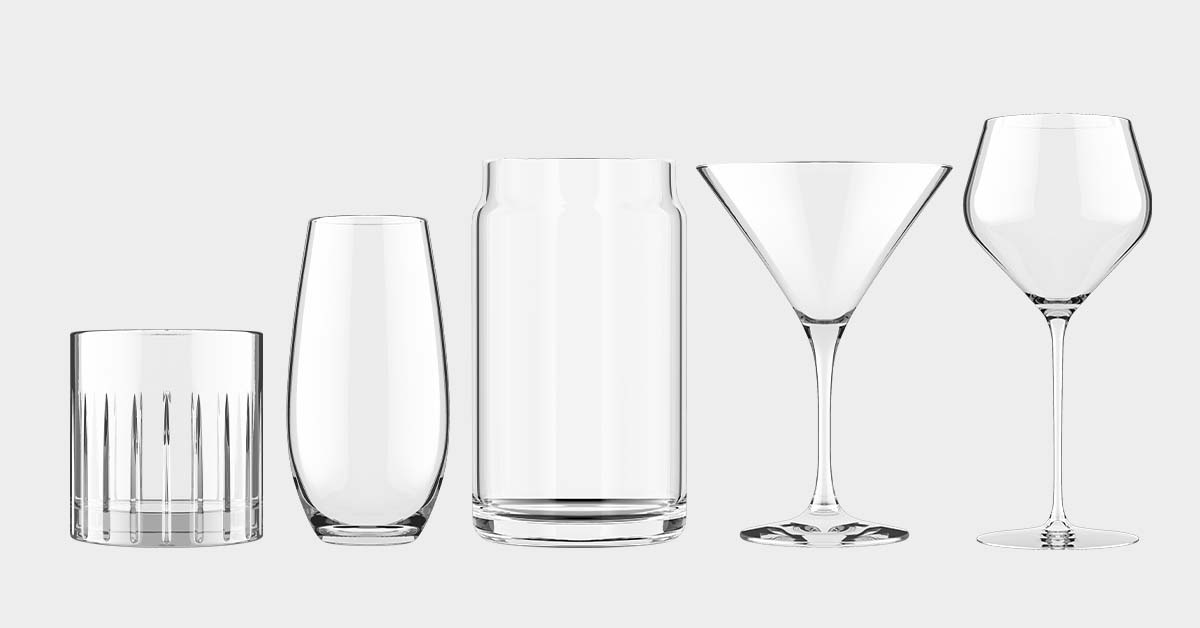 Glassware selection guide for wine, spirits, and beverage product photography