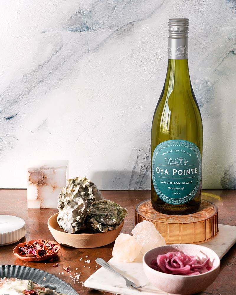 Lifestyle photography with a wine bottle done by Outshinery