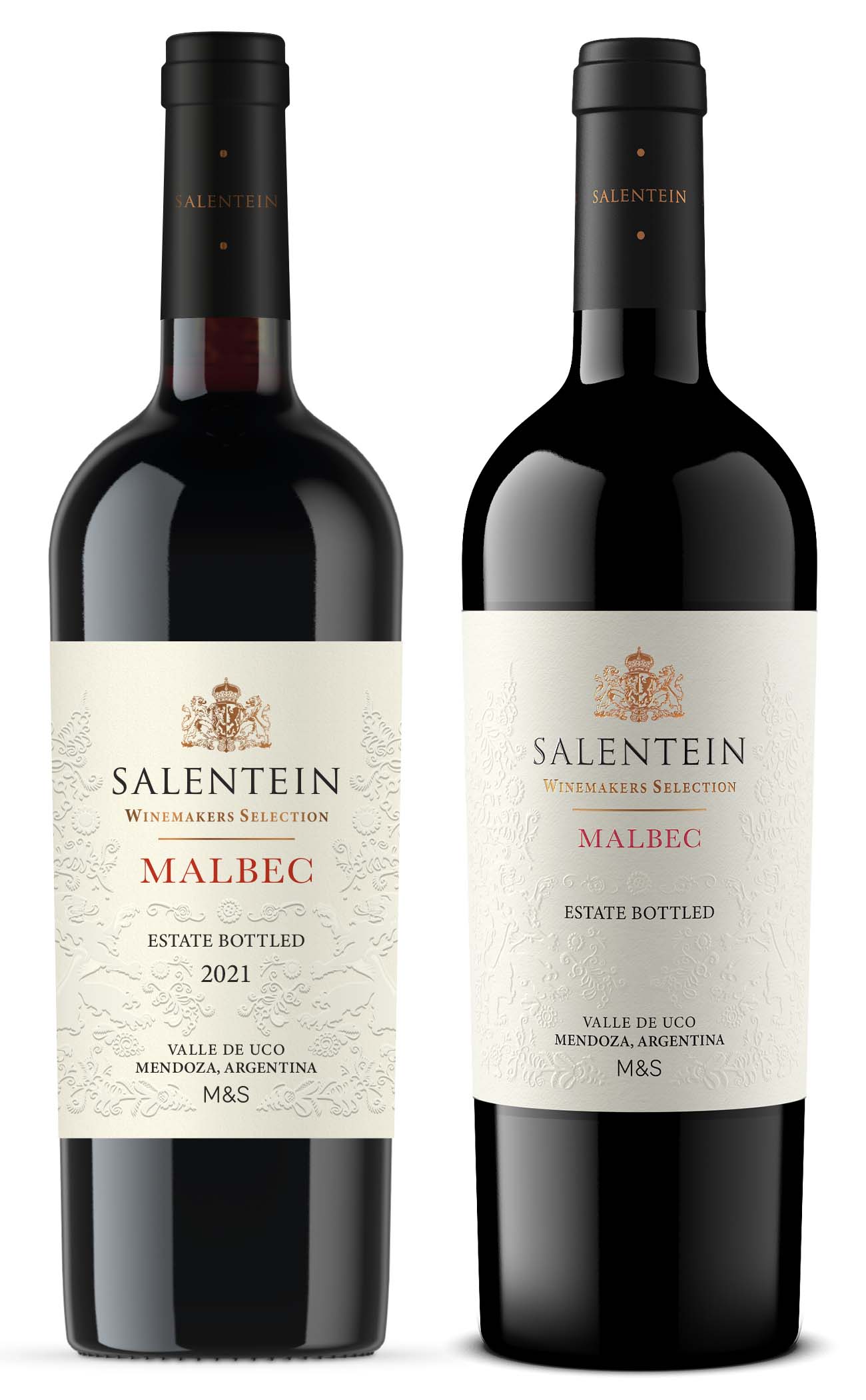 Left: 2D mockup bottle, right: 3D render by Outshinery