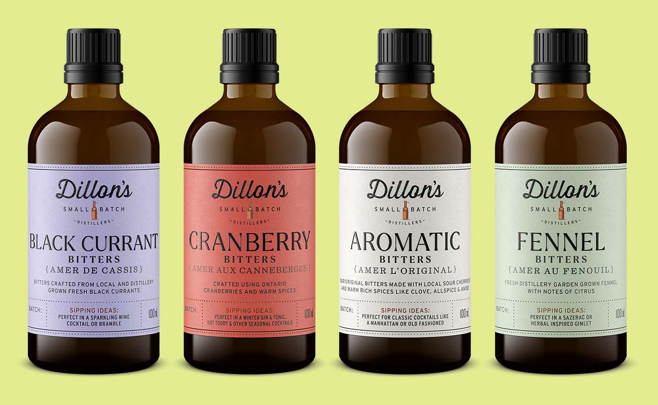 100ml bitter bottles with black currant, cranberry, aromatic and fennel 