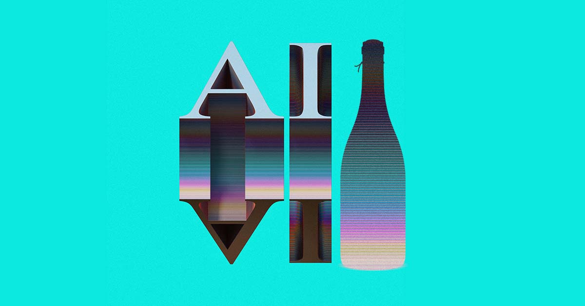 Gen AI and wine bottle illustration: the future is here