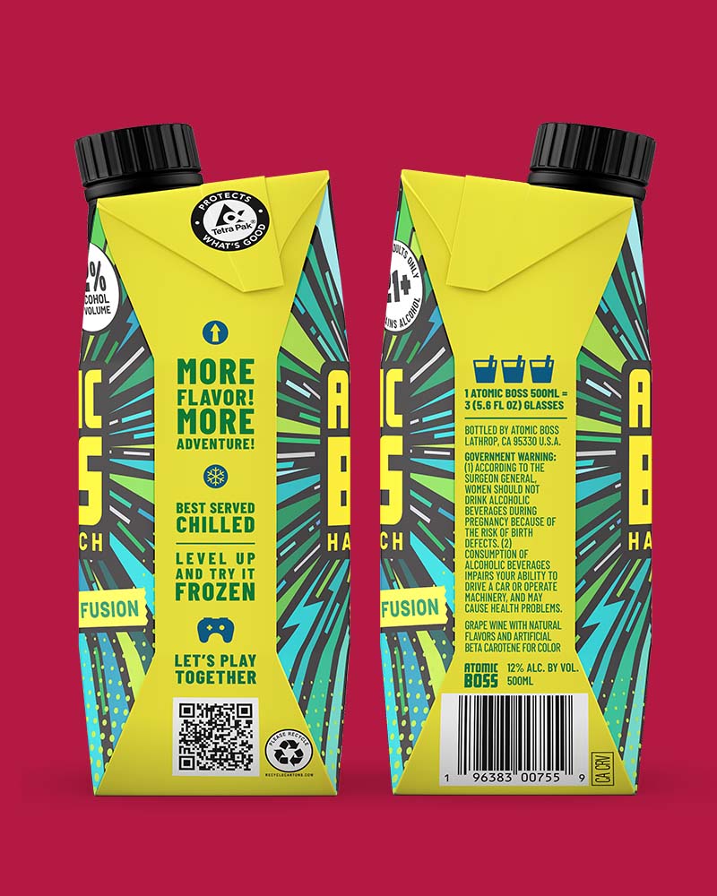 Outshinery Enterprise plan packaging visuals, digital product imagery for beverage brands like Tetra Pak