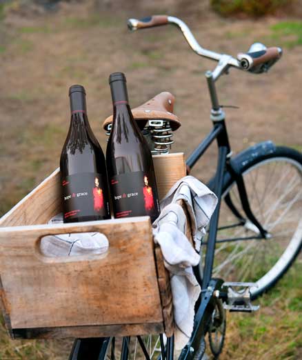 Wine bottle lifestyle image by Outshinery