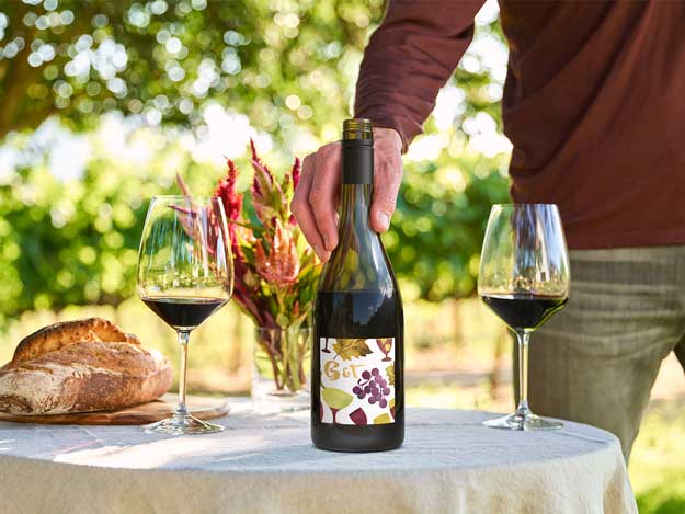 Wine bottle lifestyle image by Outshinery