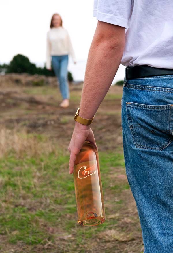 Wine bottle lifestyle image by Outshinery