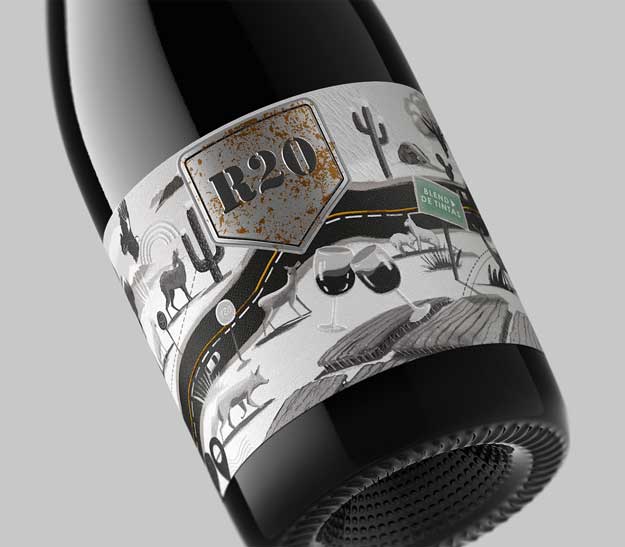 Wine bottle beauty shot by Outshinery