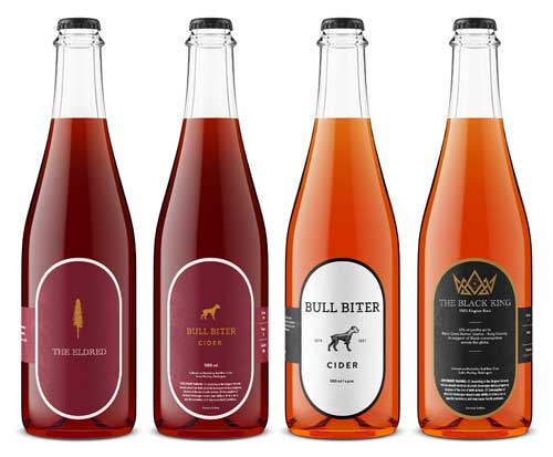 RTD and cider bottle product shot by Outshinery