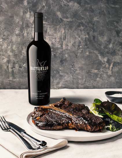 Wine bottle recipe pairing by Outshinery