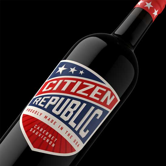 Wine bottle beauty shot by Outshinery