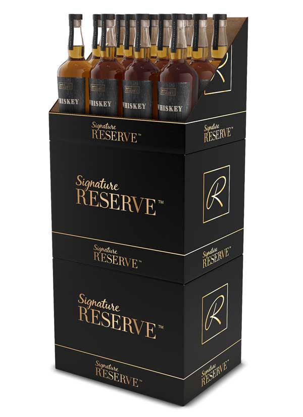 Spirits POS display by Outshinery